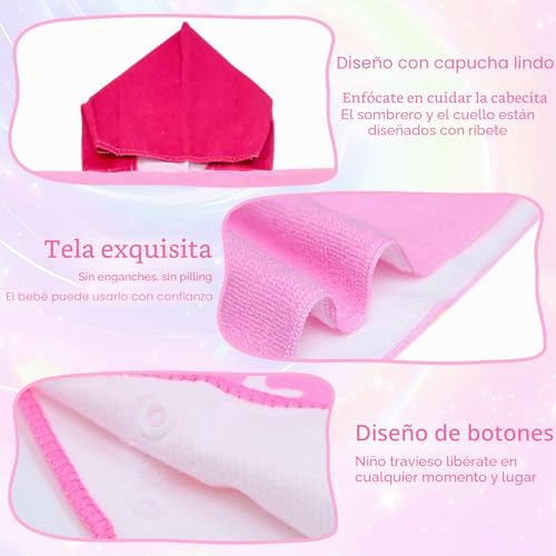 Miniatura 3 de Uryxery Toalla Poncho Con Capucha Para Niños, Microfibra Suave De Secado Rápido, Poncho Baño Infantil Para Ducha Y Casa, Diseño Unicornio Para Niña, 60 120cm