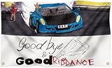 Goodbye and Good Riddance Flag 2x3FT Double Printed Rapper Flag Banner Tapestry Dorm Room Home College Decor 4 Shiny Brass Grommets 100% Polyester (2x3FT)