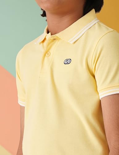 Image of Amazon Brand - Symbol Boys Cotton Rich Solid Polo Tshirt | Collar Tshirts | Half Sleeves | Plain-Regular Fit