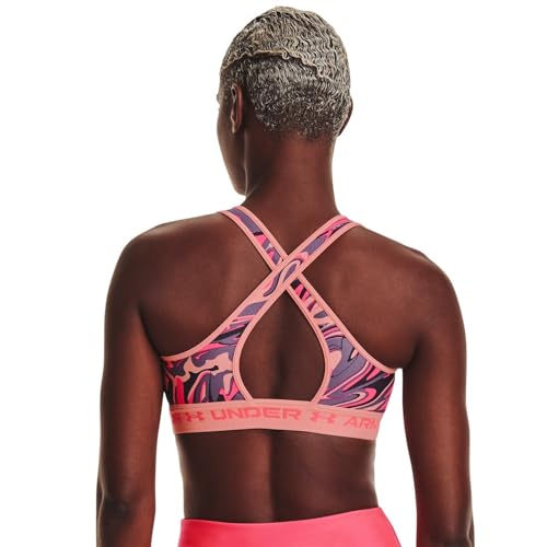 Image of Under Armour Crossback Mid Impact Heather Bra