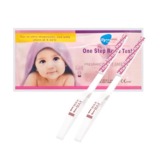 40 Piezas Test de Embarazo,Pruebas de Embarazo 10 miu/ml Detección Temprana, Rápido Fácil de Usar, Uso en Casa,Rosa intenso