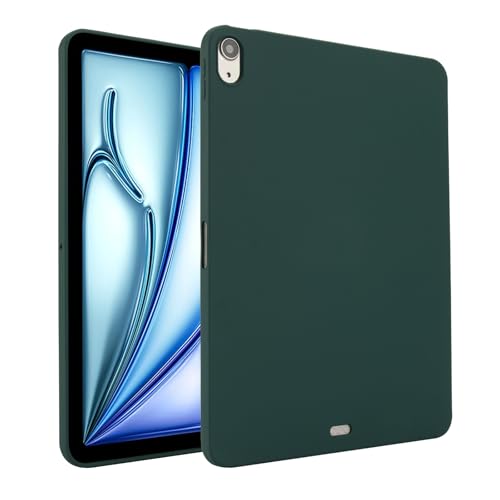Coque iPad Air 13 M3 2025 en TPU souple vert foncé mat