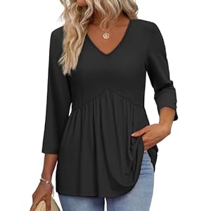 3/4 Length Sleeve Womens Tops 2025 ...