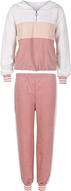 Womens 2 Piece Outfits Sweatsuit Lounge Sets Long Sleeve Sweatshirt Sweatpants Tracksuit - Image 3