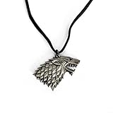 ideal als Fangeschenk Game of Thrones House Stark Wappen Schattenwolf Kette Geschenk für Serien-Fans lizenziert