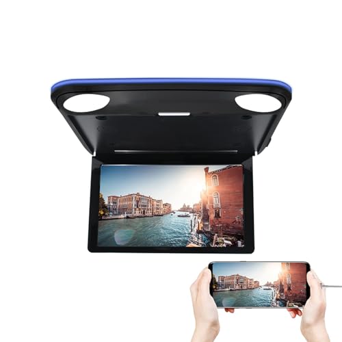 YTFGGY 11.6inch Flip Down Car Overhead Monitor IPS Screen with Speaker 1080p Ultra-Thin FHD Digital TFT Screen Video Video Car Overhead Player Roof Mounted Monitor USB Port