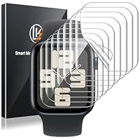 LK 8 Stück Schutzfolie für Apple Watch Series SE3/SE2/SE/6/5/4 44mm Displayschutzfolie, Volle Abdeckung Displayfolie, Blasenfrei, Volle Abdeckung, HD-klar, Flexibel und Kratzfest Weiches[Premium] TPU