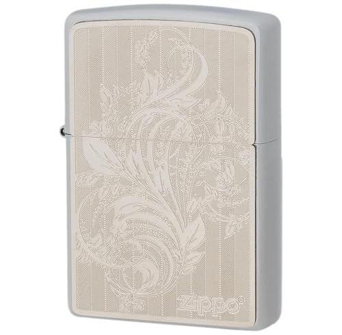 Encendedor Zippo Plateado con Grabado Arabesco