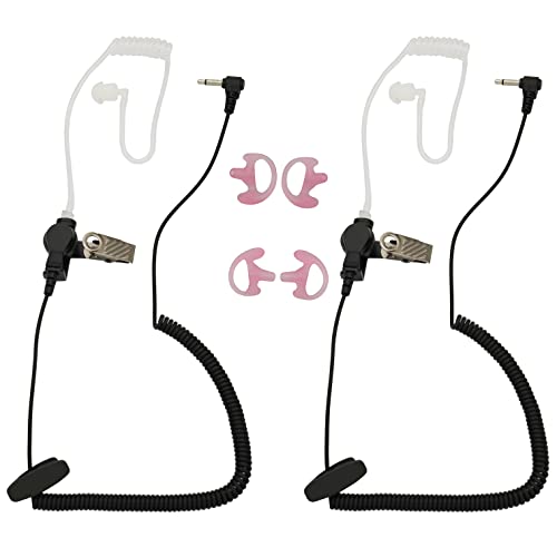 GoodQbuy 3.5mm Surveillance Earpiece 2-Pack