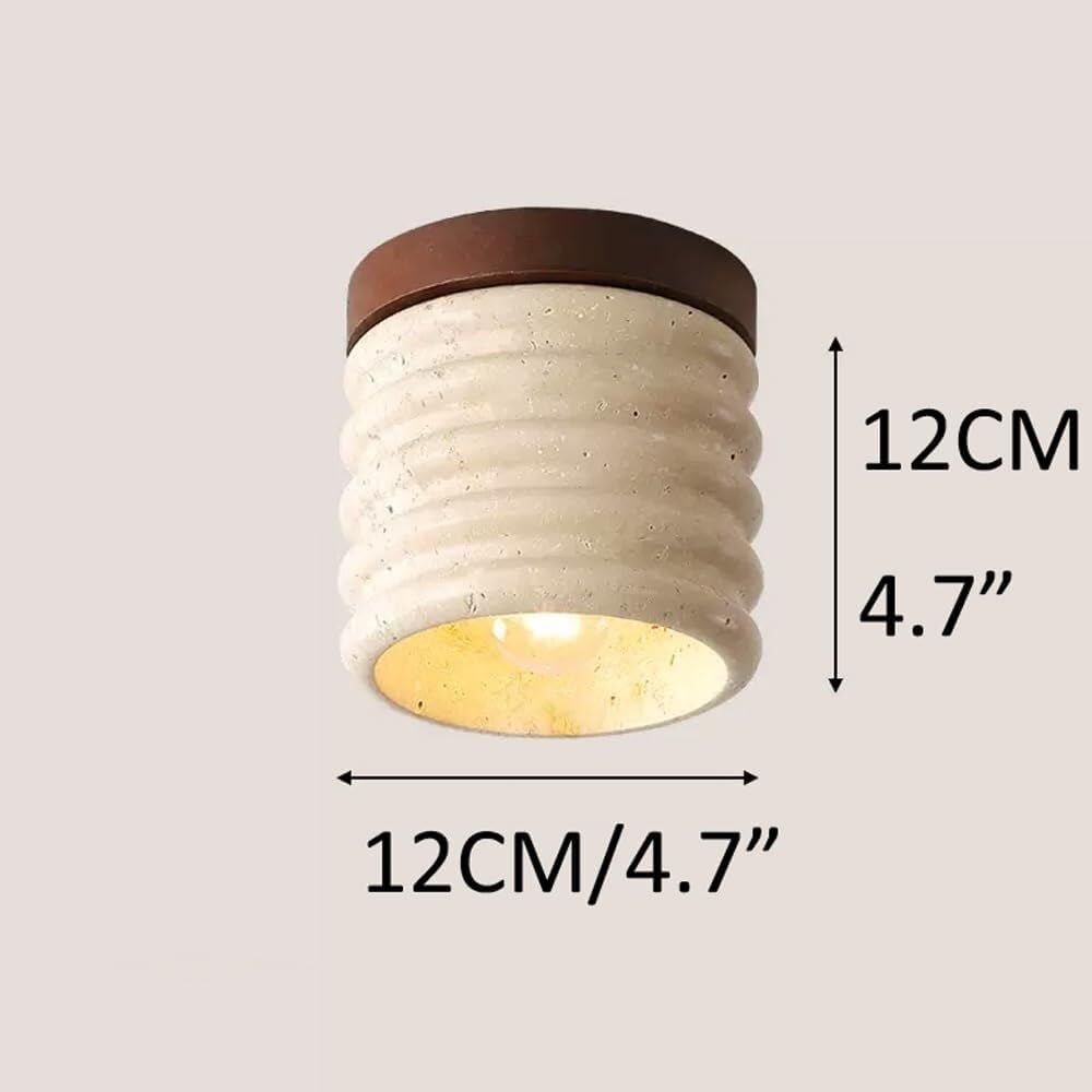 Lampy Sufitowe Z Kamienia Marmurowego, Nowoczesne Oświetlenie Sufitowe Cylinder Do Montażu Podtynkowego Lampy Sufitowa Do Kuchni, Łazienki, Przedpokoju, Na Werandzie, Do Sypialni