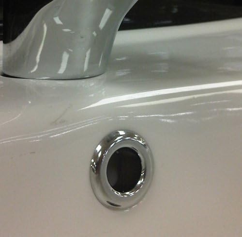 2 Bathroom Sink Basin Chrome Overflow Round Cover Trim Tidy x2
