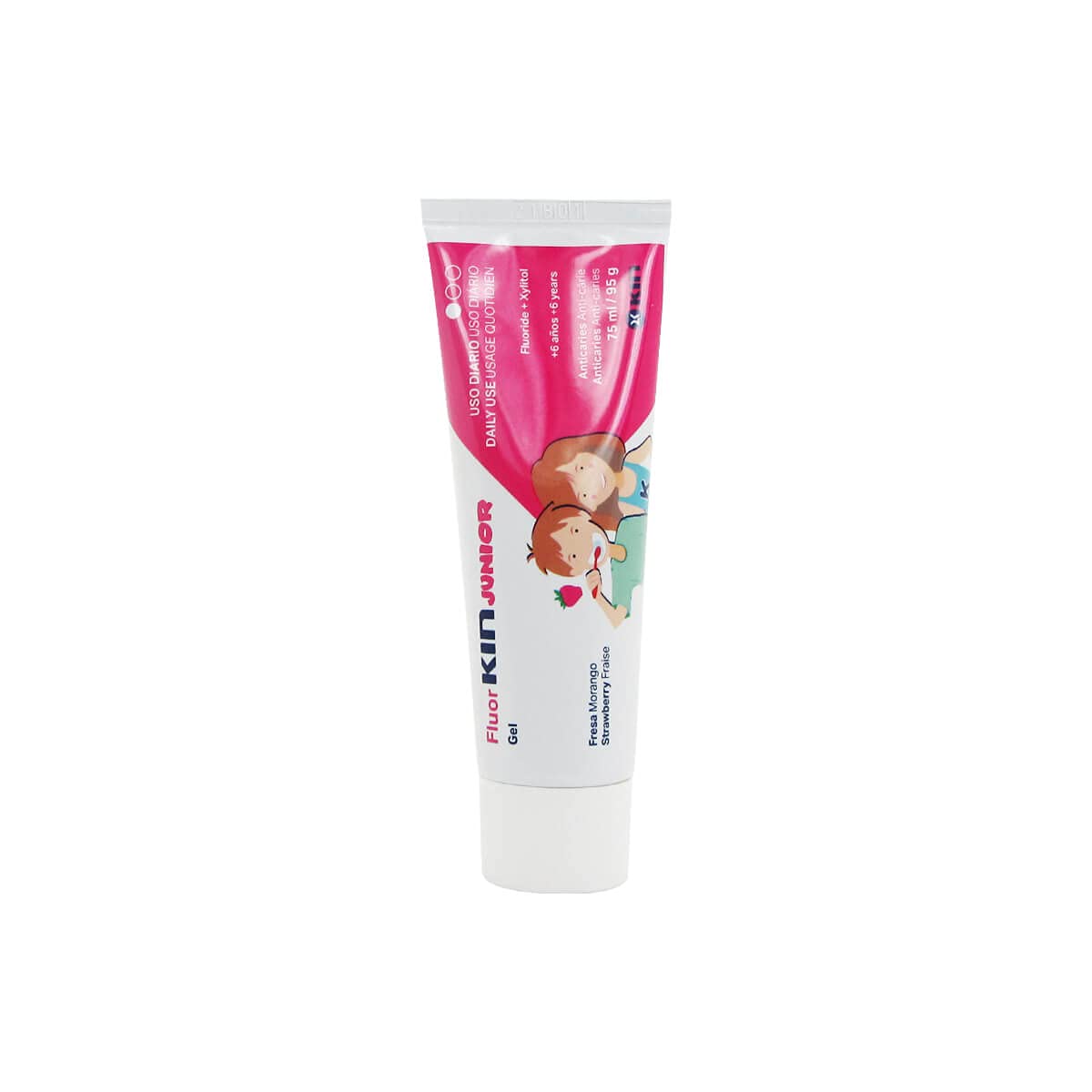 Kin Fluor Kin Junior Strawberry Dental Gel 75ml