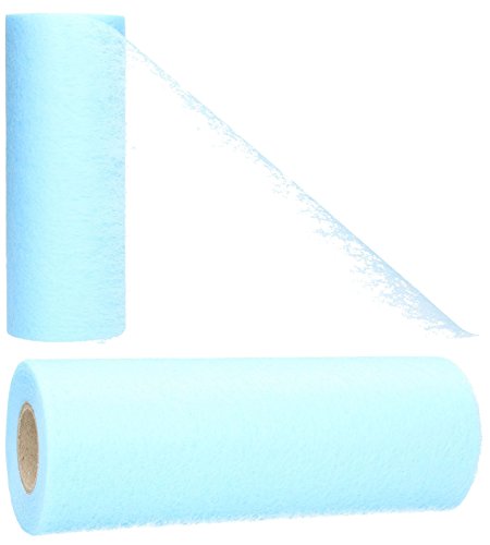 AmaCasa Camino de Mesa no Tejido para decoración de Bodas, comuniones, Rollo de 23 cm / 20 m (Azul Claro)