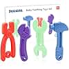 Yoolane Anneau Dentition Bebe [Original] - Jouet Dentition Bébé en Silicone, Outil Anneaux de Dentition Refrigerant Sans BPA | Jouets & Accessoires & Cadeau Nourrissons 3+ Mois | 4 Pièces