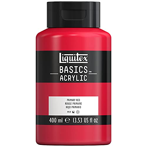 Liquitex BASICS Acrylic Paint, 400ml (13.5-oz) Bottle, Primary Red