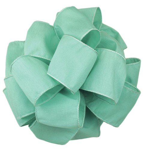 Offray Wired Edge Anisha Craft Ribbon, 2-1/2-Inch Wide by 10-Yard Spool, Aqua