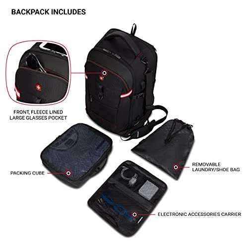Mochila de viaje SwissGear 48L con puerto USB y bloqueo RFID miniatura 6