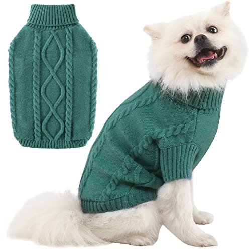 Suéter para mascotas, gato y perros, invierno, cálido, para gatos, ropa para mascotas, abrigo para mascotas, suéter para cachorros, PeacockGreen XXL Cover