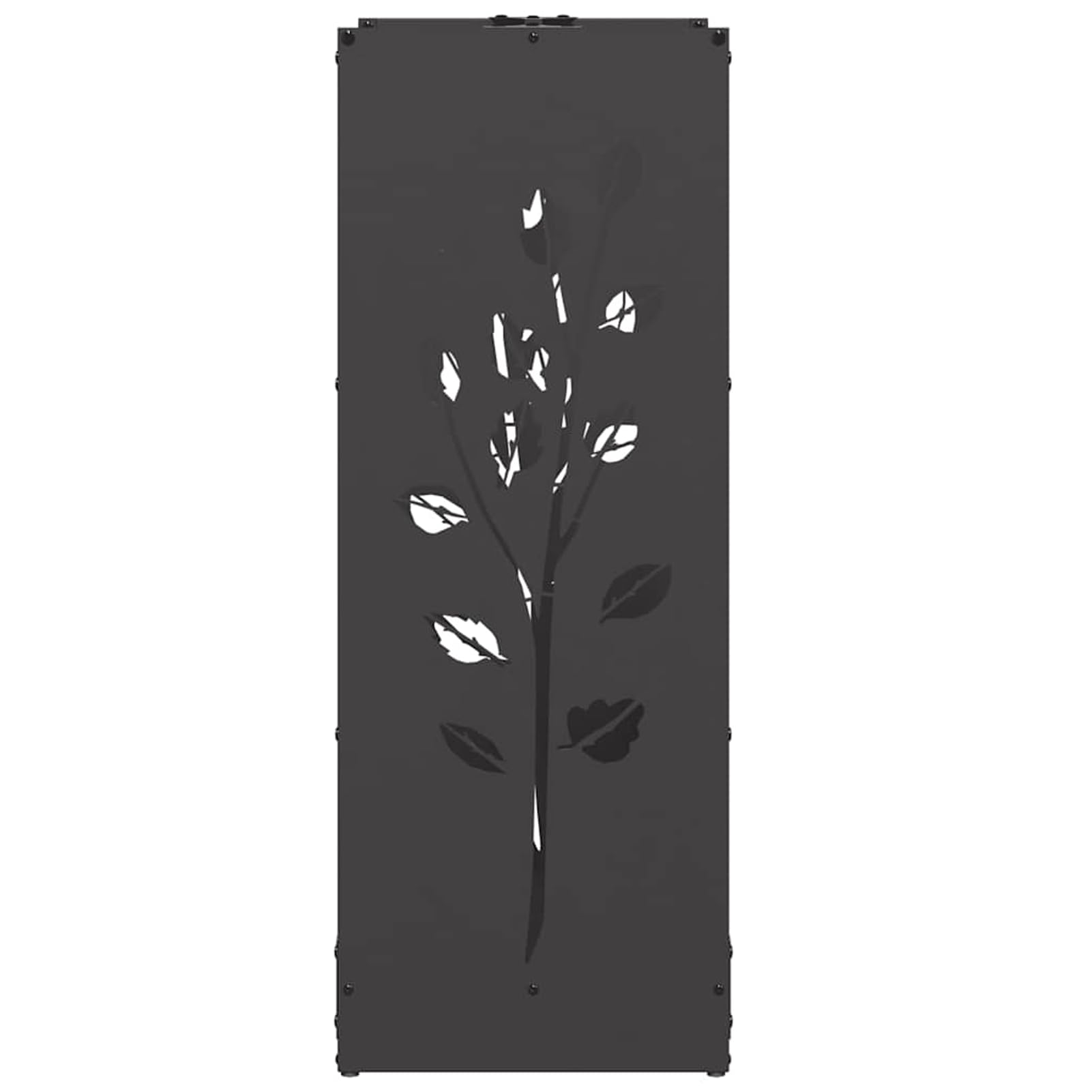 Gecheer Brennholzregal Schwarz 40x30x80 cm Kaltgewalzter Stahl, Kaminholzregal Kaminholzunterstand für innen und außen Lagerfeuer Camping Reisen864219