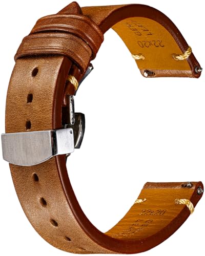 REZERO Quick Release Watch Band, Top Grain Leather Watch Straps, Italian Calfskin Watchbands...