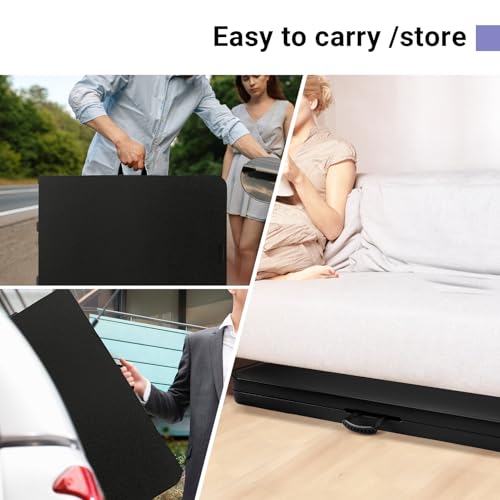 Image of Byliable Folding Table 6ft Portable Heavy Duty Plastic Fold-in-Half 6 Foot Foldable Table Utility Dining Indoor Outdoor for Camping Picnic and Party, Black
