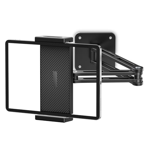 Urmust Tablet Wall Mount Holder for iPad, 360°Rotation Adjustable Tablet Stand Holder with Aluminum Extendable Arm, for iPad mini/Air/Pro/Galaxy Tab/Kindle, All 4.7-13