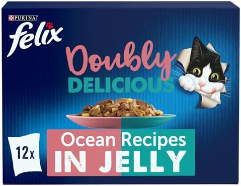 FELIX Doubly Delicious Ocean Recipes Wet Cat Food 12x85g