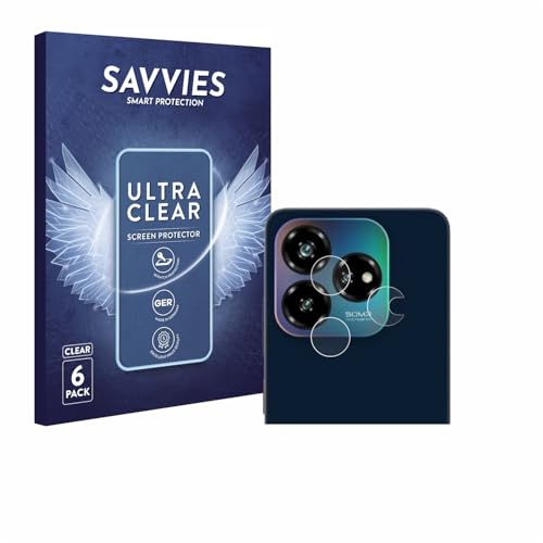 savvies Protector Pantalla para ZTE Blade V60 Vita (SÓLO Cámara) 6 Unidades   Película Ultra Transparente