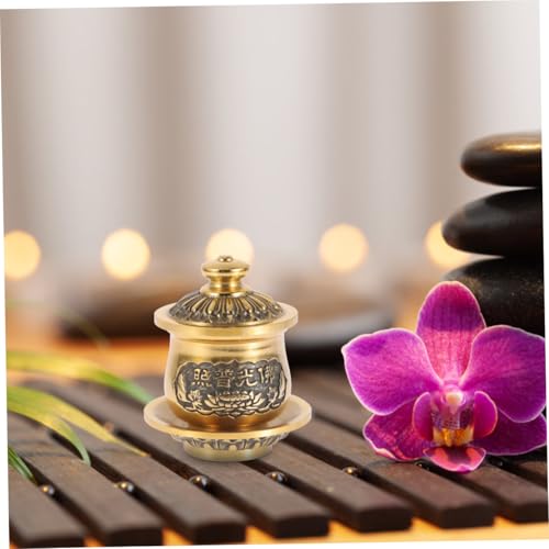 Tasse de pour offrandes bouddhistes récipient de prière eau bénite décoration rituelle