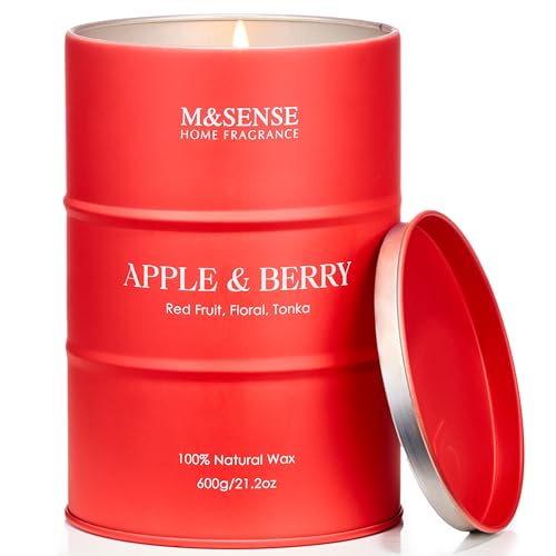 MSENSE-Apple-Berry-Large-Candles-for-Home-Scented-Soy-Natural-Wax-Holiday-Candle-212oz-120-Hour-Slow-Burning-Non-Toxic-Fruit-Floral-Scented-Candles-Christmas-Thanksgiving-Gift-for-Women MSENSE Apple Berry Large Candles for Home Scented Soy Natural Wax Holiday Candle 212oz 120 Hour Slow Burning Non Toxic Fruit Floral Scented Candles Christmas Thanksgiving Gift for Women