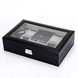 DFGNVCO Joyero organizador para mujeres y niñas, caja de reloj, caja de acabado para el hogar, caja de colección de pulseras Wenwan, caja de almacenamiento para collares, aretes, anillos, pulseras
