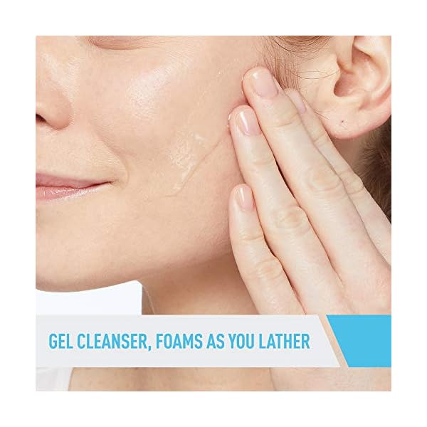 CeraVe Renewing Salicylic Acid Cleanser, Formulated With Hyaluronic Acid, Niacinamide, & Ceramides, Gentle BHA Exfoliating Face Wash Smooths & Softens Skin, Non Comedogenic & Fragrance Free, 8 Ounce