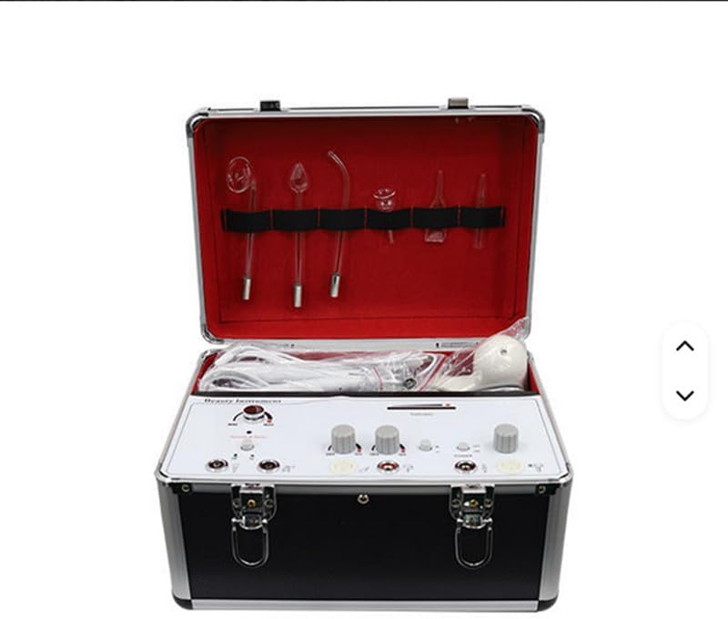 Portable 5 in 1 High Frequency Galvanic Spray Vacuum Brush Multifunction Facial Machine