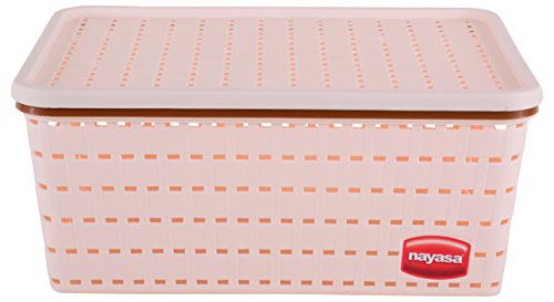 Nayasa Plastic Basket, Peach – By Aarohi13