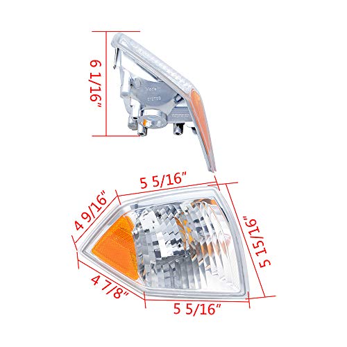 Astra Depot Right Passenger Side Marker Parking Turn Signal Corner Light Cover Clear Lens Compatible With 07-10 Jeep Compass #TOP1