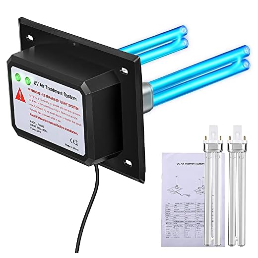 HVAC UV Light Sanitizer Air Purifier Whole House Dual UV UVC Light in Duct for HVAC Duct Germicidal Filter 253.7nm Wavelength UV Light, 2 Bulbs, 26 Watts 110 V Lamp