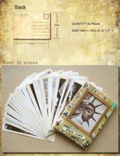 Dxhycc 32 PCS 1 Set Vintage Retro Old Travel Postcards for Worth Collecting
