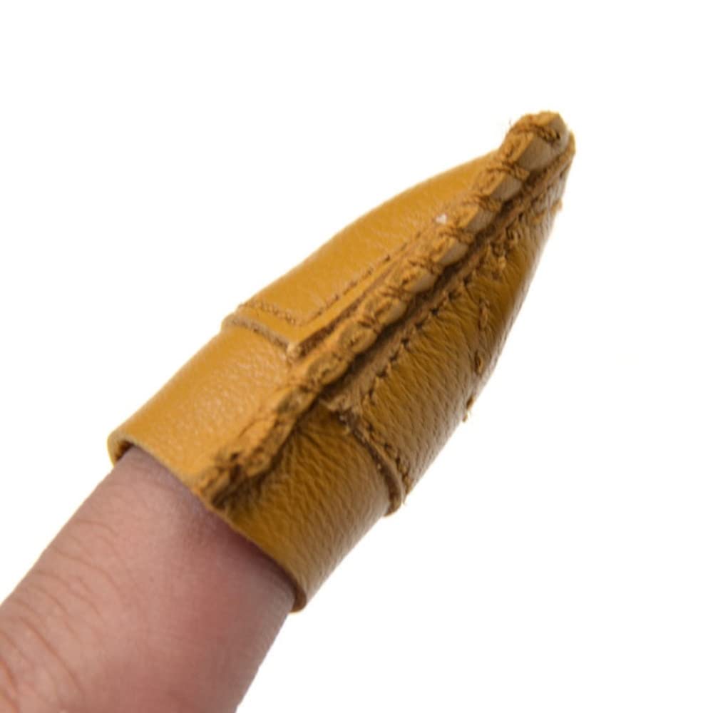 1PCS Top Quality Handmade Needlework Thimble Cover Synthetic Leather Coin Thimble with Metal Tip DIY Sewing Tool On Sell