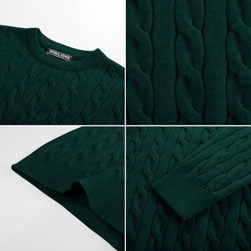 PJ PAUL JONES Mens Sweaters Casual Cable Knit Pullover Sweater Crewneck Twist Sweaters2