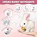 Bunby My Realistic Bunny Toy Vitality Bliss Bunbi Easter Bunny Stuffed Animal Easter Basket Gifts Lifelike Rabbit Hopping Interactive Floppy Stuffy Realistic Bunny Plush Toy That Move (Yellow)
