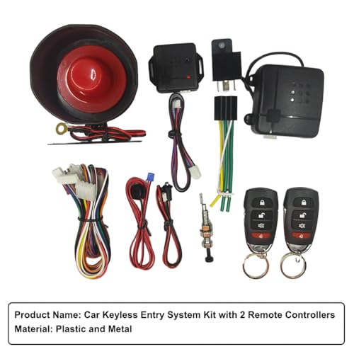 Image of MASO Car Central Lock Universal Auto Remote Central Kit Vehicle Door Lock with Shock Sensor + Contorl Box + 2 Replacement Remote Contorl for Car Central Door Lock