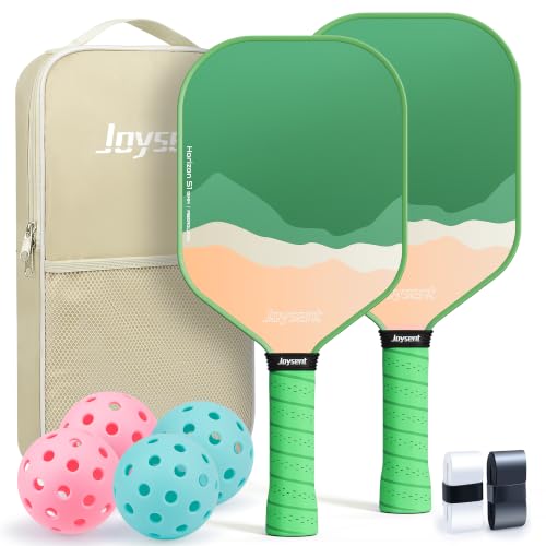 Image of Pickleball Paddles Set of 2, Lightweight Pickleball Racket for Beginner, USAPA Approved Fiberglass Surface Pickleball Set with Non-Slip Comfort Grip