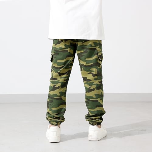 Boys Girls Cargo Pants Unisex Kids Casual Joggers Elastic Waist Cargo Sweatpants for Boys & Girls4