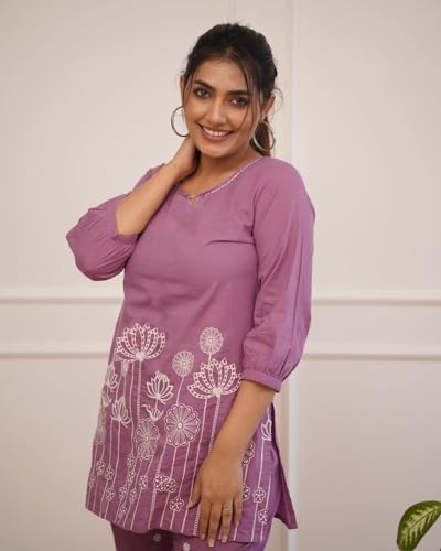 Image of ANNI DESIGNER Women Cotton Printed Co-Ord Set