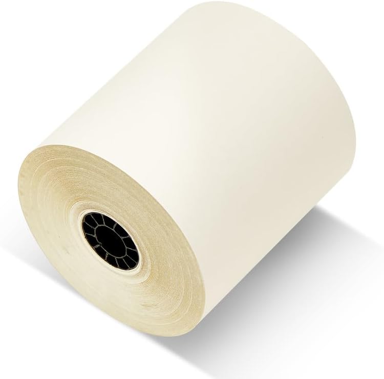 Miniatura 4 de ShopSmartOnline - Rollos autocopiativos de dos capas de 3 pulgadas x 95 pies, blanco/amarillo (50 rollos - 1 caja) rollos de papel para impresora de