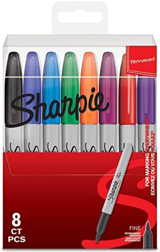 Sharpie Permanent Markers | Fine Point | Assorted Colours | 12 Count