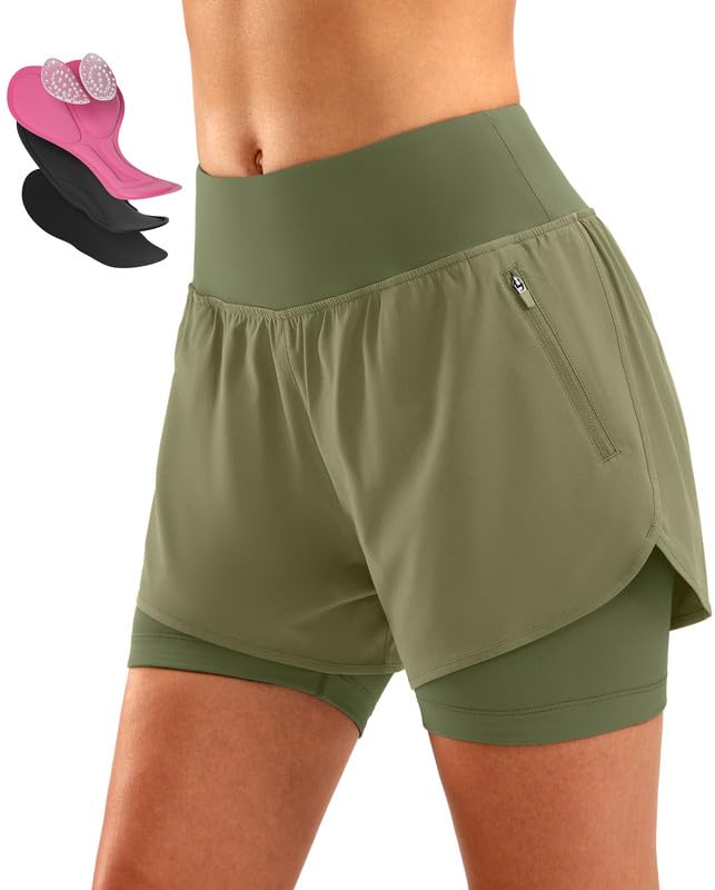 Bikewa Women's Mountain Bike Shorts 4D Padded Cycling Biking