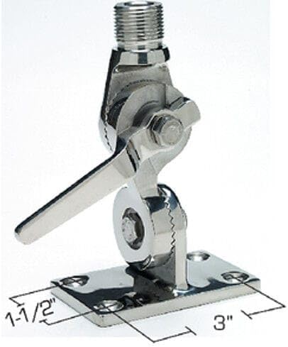 19531 Deck Mount VHF Antenna Ratchet Mount for Boats 19531