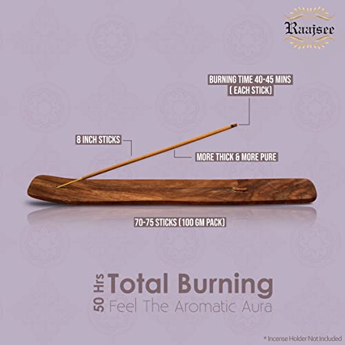 raajsee Incense Sticks Dragon Blood 100 gm Pack-100% Pure Organic Natural Hand Rolled Free from Chemicals-Perfect for Church, Aromatherapy,Relaxation,Meditation,Positivity