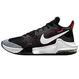 Nike Herren Air Max Impact 3 Sneaker, Black/White-Bright Crimson, 44 EU